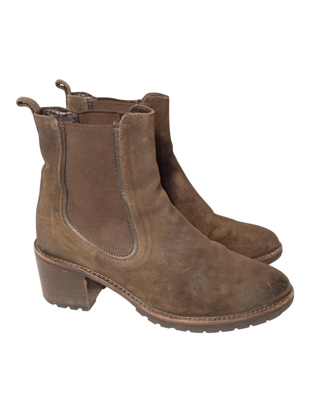 Thursday Boot Company Knockout Heeled Boots Women's 11 Brown Suede Chelsea